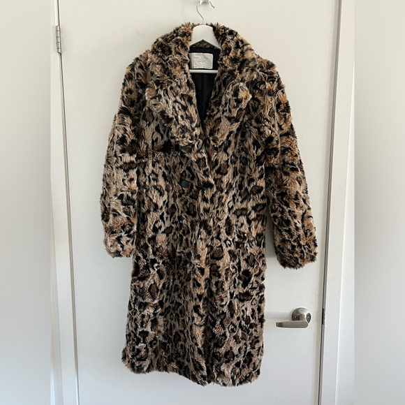 Zara Leopard Faux Fur Jacket - Picture 13 of 16